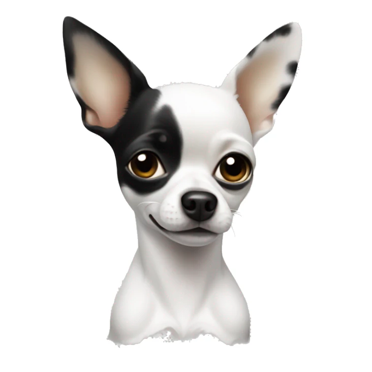 White Chihuahua with black stains  sticker