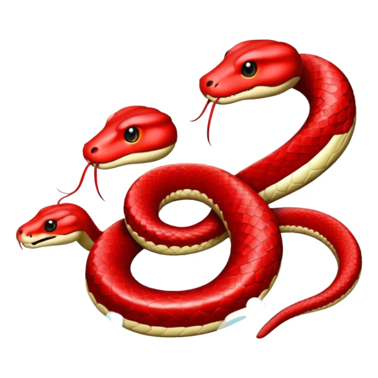 La imagen es de una serpiente roja pero que solo sea como el delineado sticker