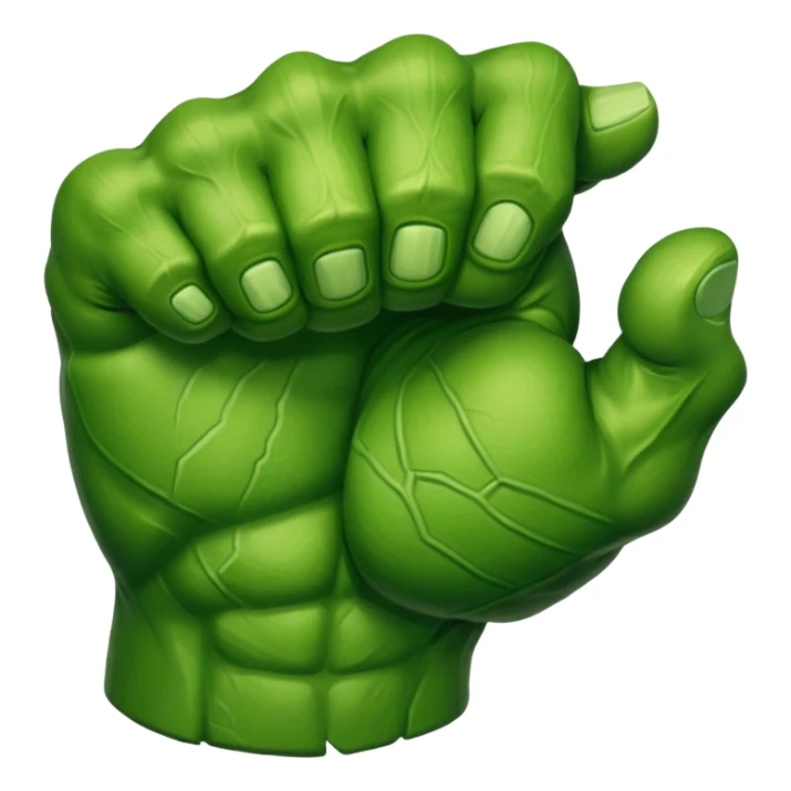 big muscular green cool hulks fist  sticker