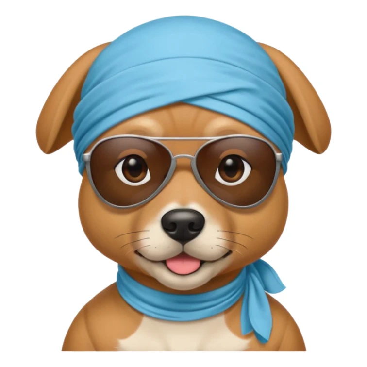 Dog wearing sunglasses and a durag  sticker