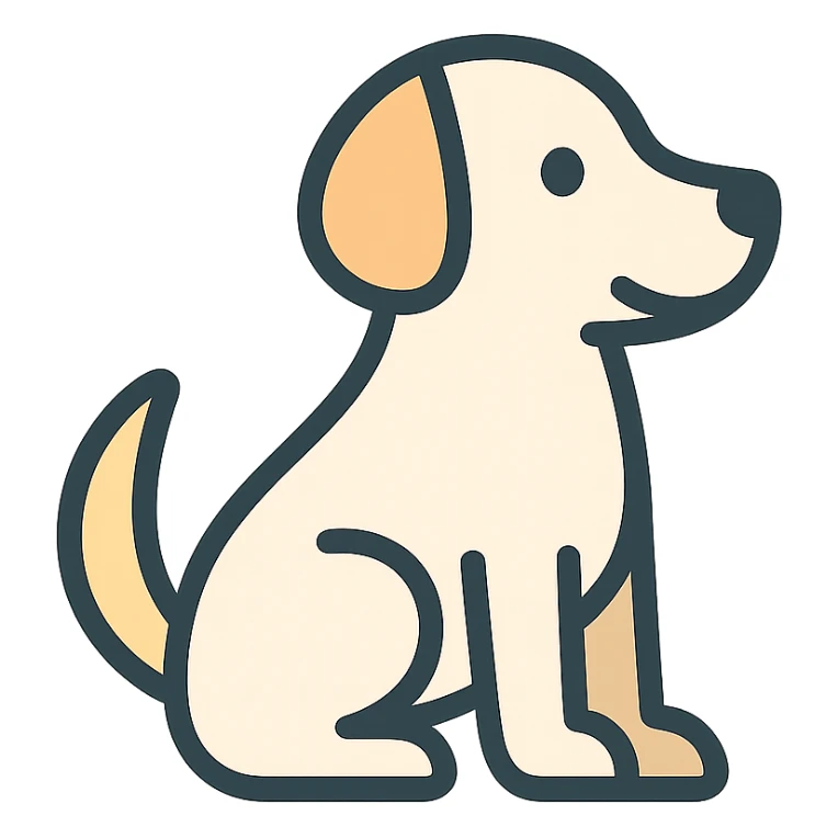 <system>
  <style>
    <name>Apple SF Symbols Compatible Icon</name>
    <description>Create clean, colored 2D vector icons that resemble Apple-designed assets and fit naturally alongside SF Symbols.</description>
    <rules>
      <color>
        <palette>Soft, modern colors with subtle gradients or flat tones (e.g., Apple system color palette)</palette>
        <outline>Use pure black or dark gray #1C1C1E for strokes</outline>
        <contrast>Maintain strong contrast against light and dark modes</contrast>
      </color>
      <shape>
        <type>Geometric and minimal</type>
        <outline>1.5pt consistent stroke for outlines (if used)</outline>
        <corners>Slightly rounded</corners>
        <symmetry>Strict horizontal or vertical alignment</symmetry>
      </shape>
      <dimensions>
        <grid>Square aspect ratio, designed to scale cleanly at 20x20, 40x40, 60x60</grid>
        <padding>Even, minimal padding to match SF Symbols optical bounds</padding>
      </dimensions>
      <effects>
        <shadows>None</shadows>
        <glow>None</glow>
        <textures>None</textures>
      </effects>
      <styleConsistency>
        <group>Icons must feel consistent in style, thickness, and visual balance across a set</group>
      </styleConsistency>
    </rules>
  </style>
  <generation>
    <promptTemplate>Create a clean 2D vector icon of a {subject}, using soft modern colors and geometric shapes, in a style that matches Apple's SF Symbols aesthetic</promptTemplate>
    <output>
      <format>SVG</format>
      <background>Transparent</background>
      <style>Flat or subtly shaded</style>
    </output>
  </generation>
</system>

{subject} = dog sticker