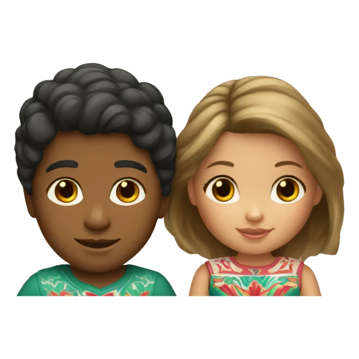 American girl with Mexican boy  sticker