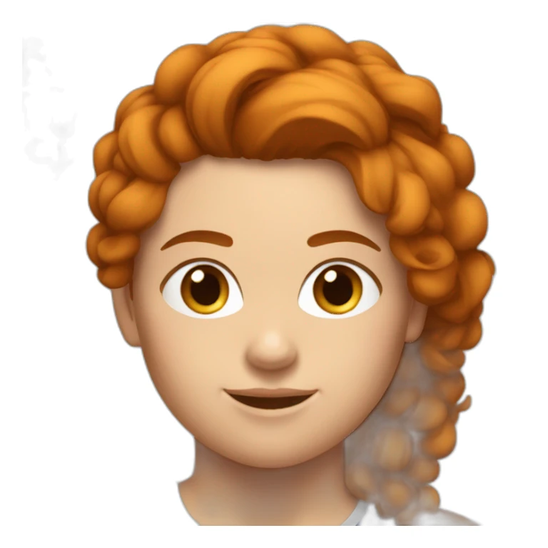 femme athletique cheveux bouclés rousse et brune sticker