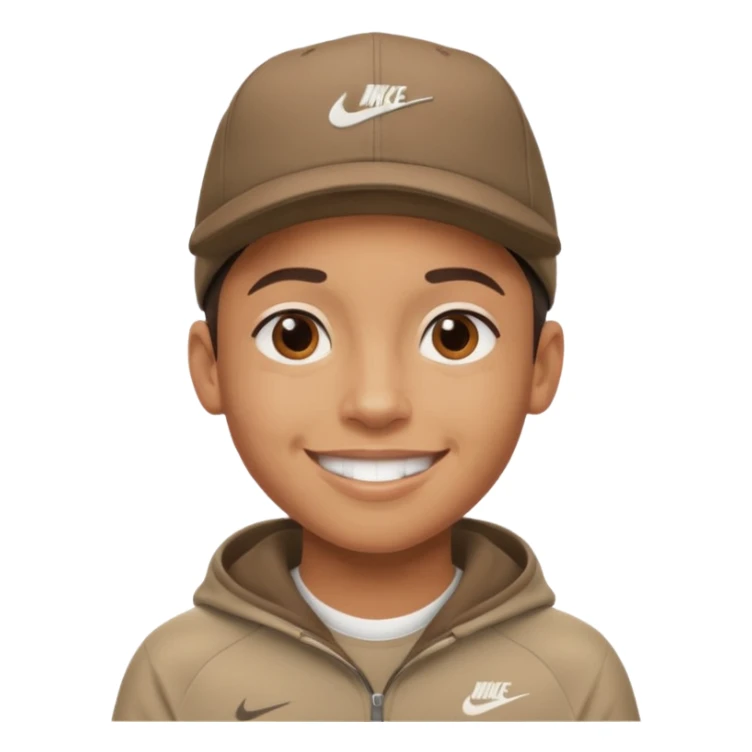 Ragazzo con cappello Nike mulatto che dice di si col police sticker