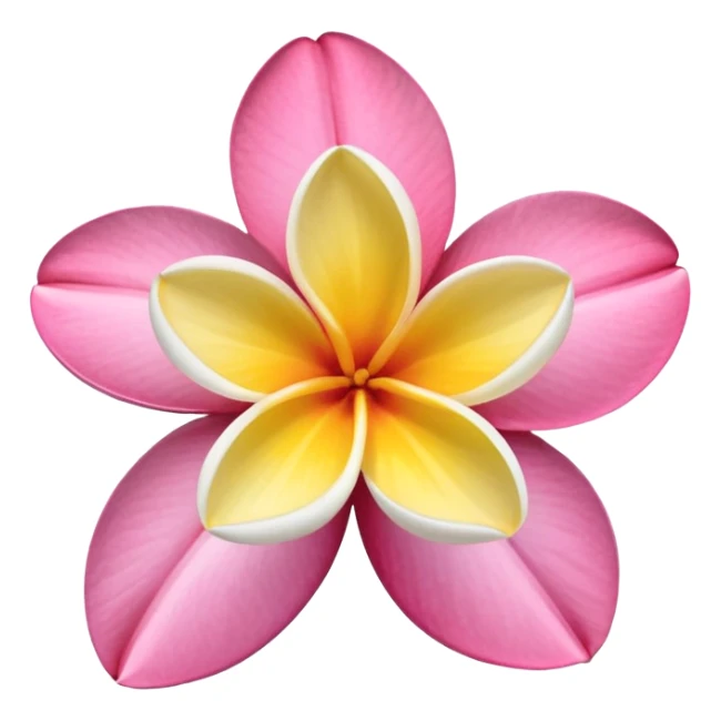 Frangipani Pink flower emoji sticker