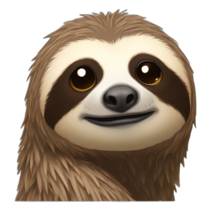 a sloth who kiss somoene sticker