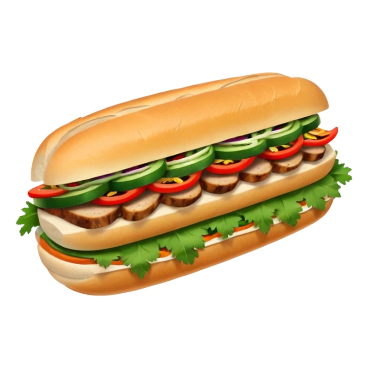 traditional banh mi with char grilled pork sticker