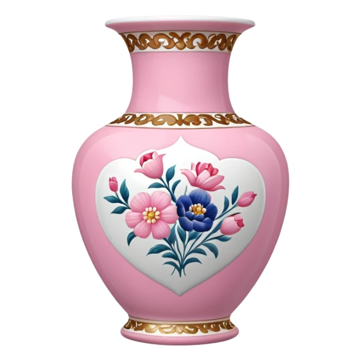 pink and white porcelain with flowers  sticker