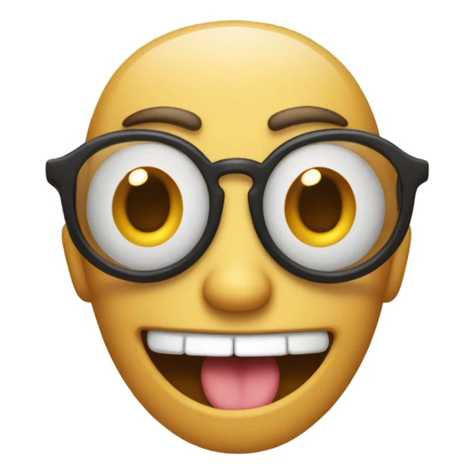 Smirk emoji with tongue out sticker