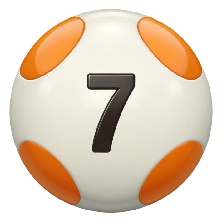 Pool table ball with the number 7 only one number  sticker