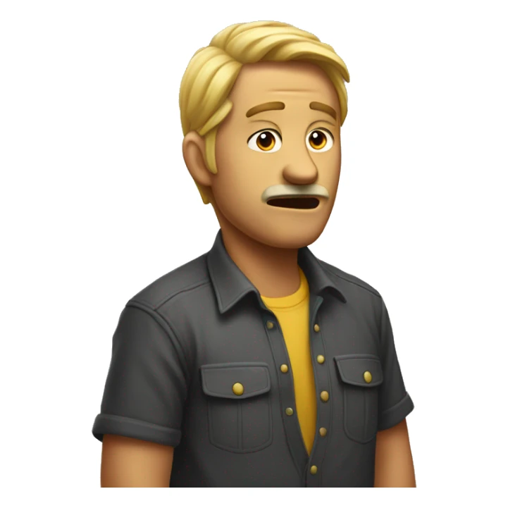 Emoji of Confused but full of eagerness  sticker