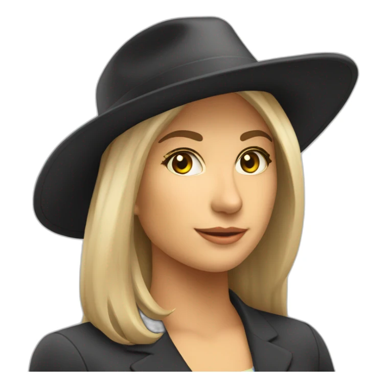 donna spagnola cappelli lunghi neri senior marketing sticker