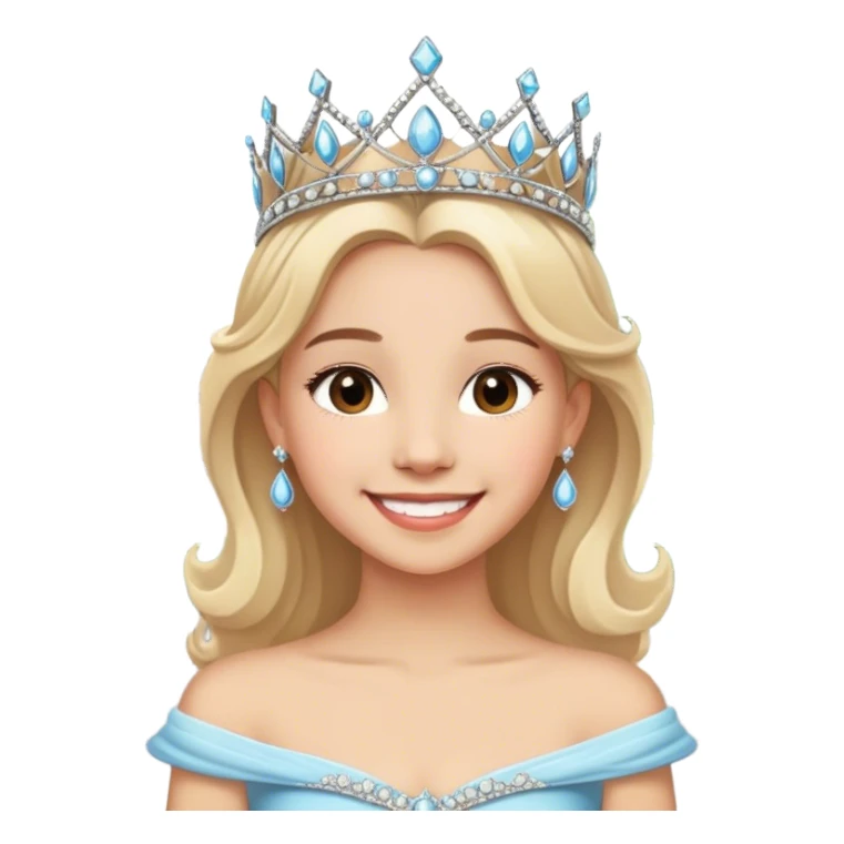smiling girl with tiara outdoors in Paris  sticker