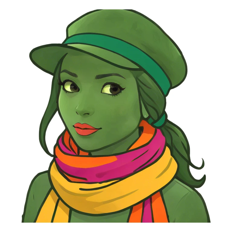 realistic solo girl portrait sticker