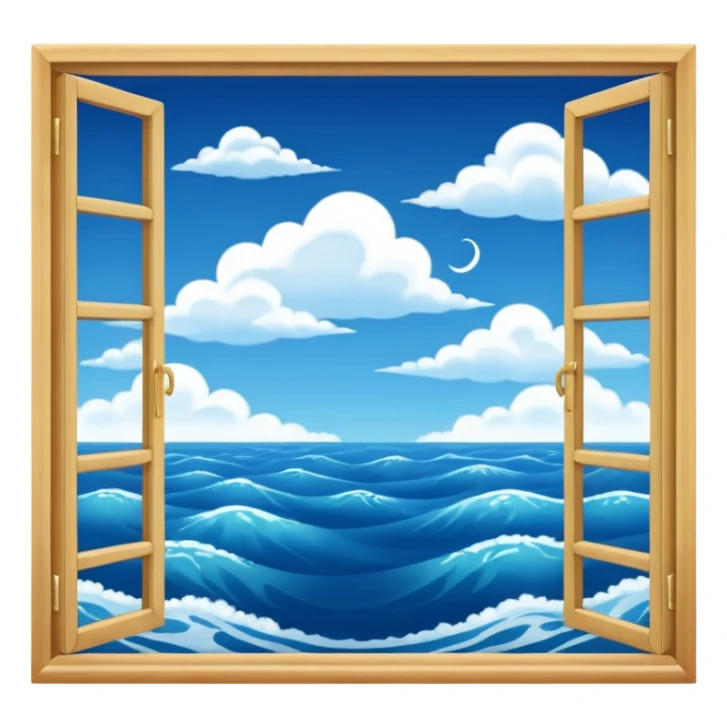 A wide window frame showing Earth’s blue oceans and swirling white clouds below.


















 sticker
