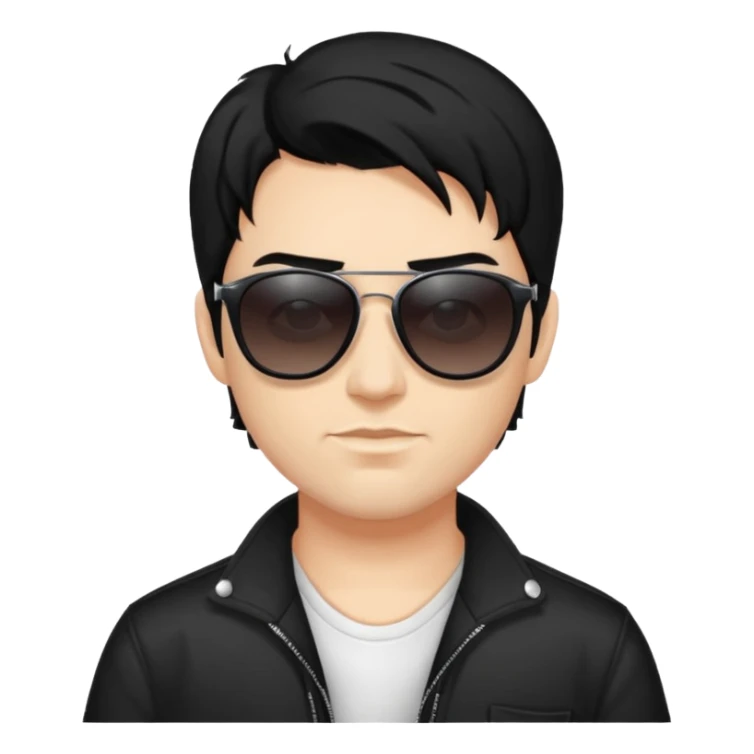 Bret Epic Mazur from Crazy Town with black hair sticker