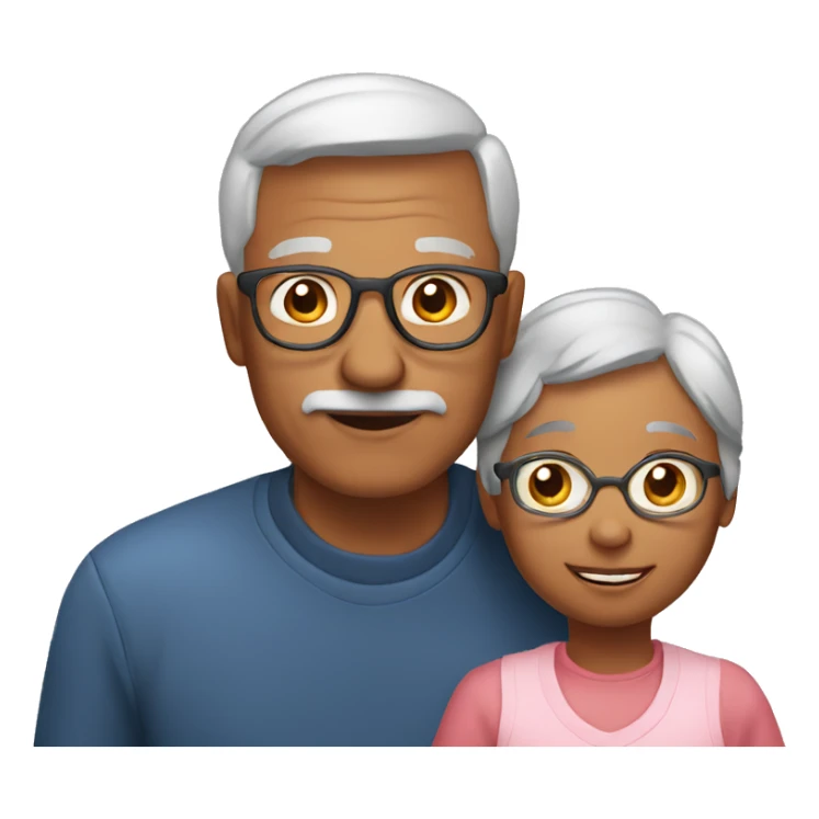grandparents and grandchild sticker