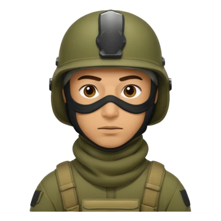 
Iraqi man soldier in helmet and balaclava sticker