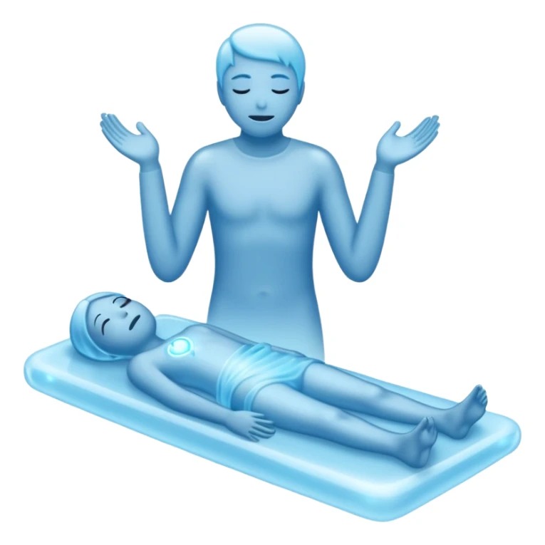 Emoji like the soul lefts the body sticker