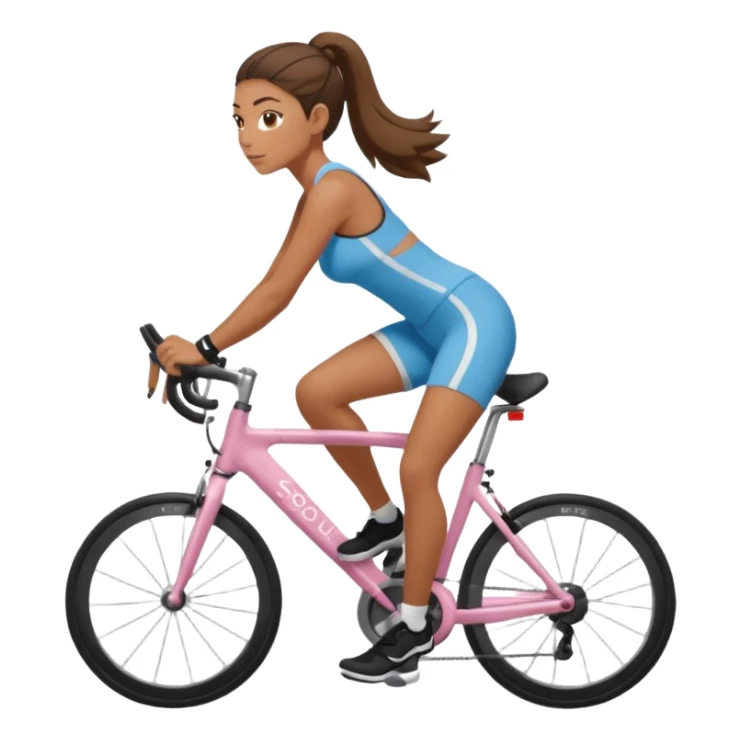 girl biking in soulcycle class  sticker
