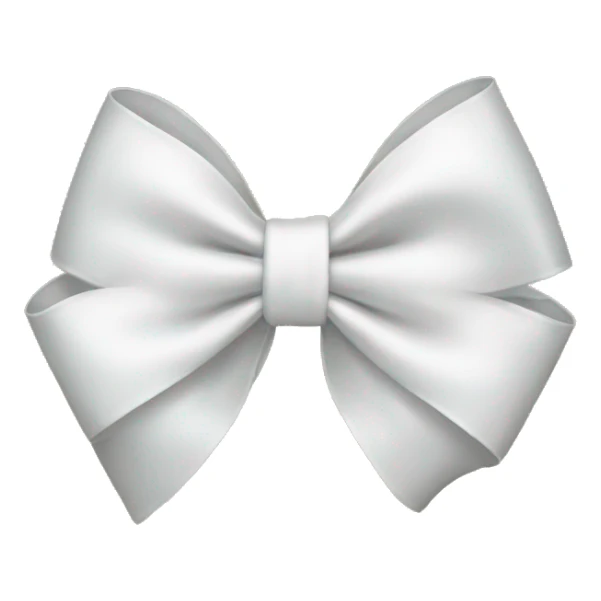 White bow sticker