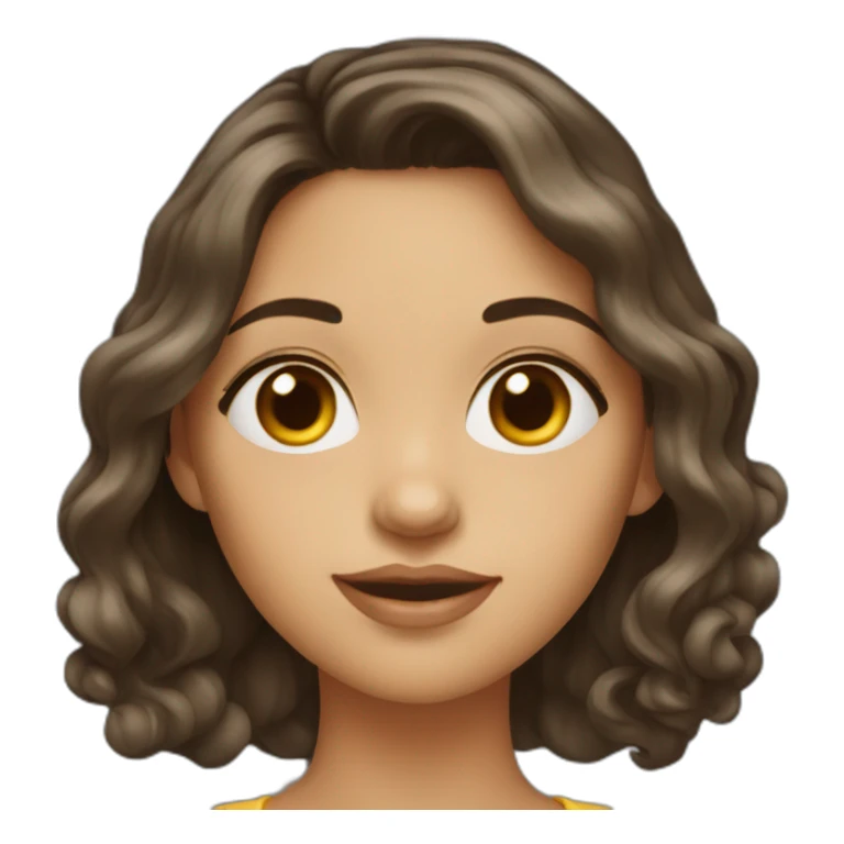 young-woman-with-dark-brown-wavy-medium-hair-big-eyes sticker