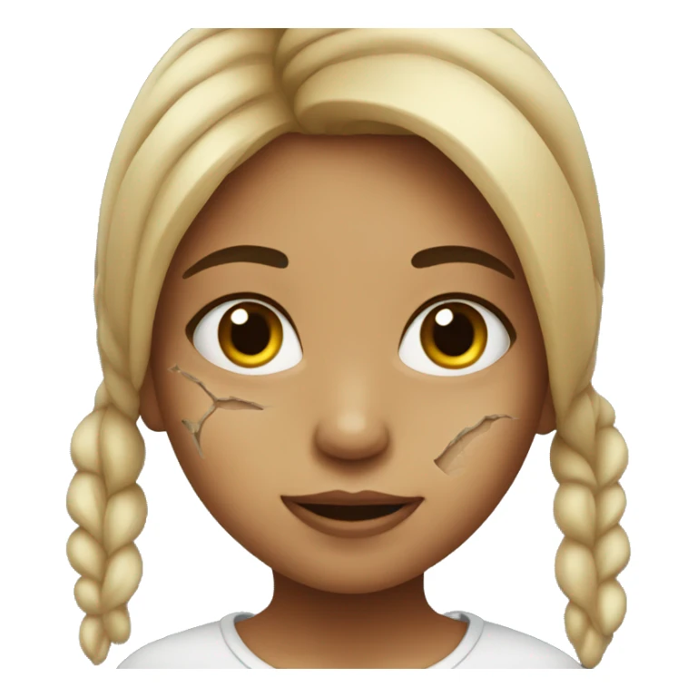 Girl with cracked skin sticker