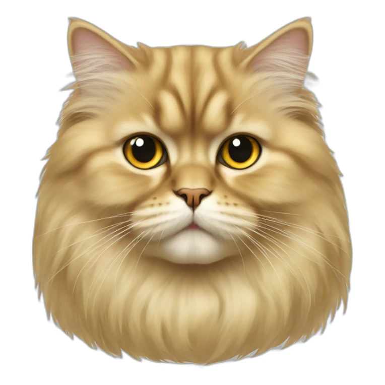 young gold long hair persian cat sticker