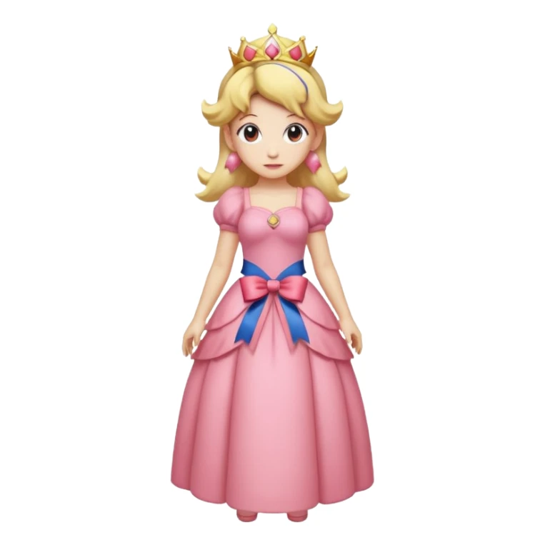 Princess peach with a ribbon on her hair full body sticker