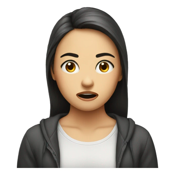 1girl,frown,sad,Loudly crying face sticker