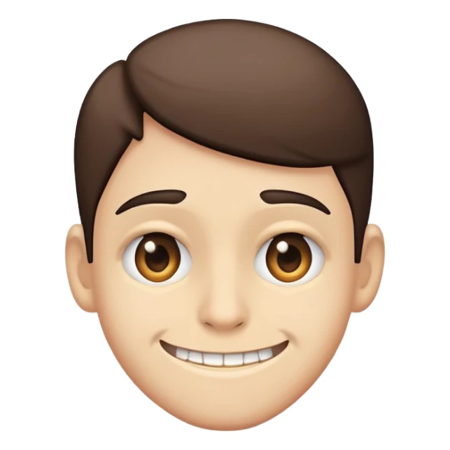 person with a forced fake smile, insincere smile sticker