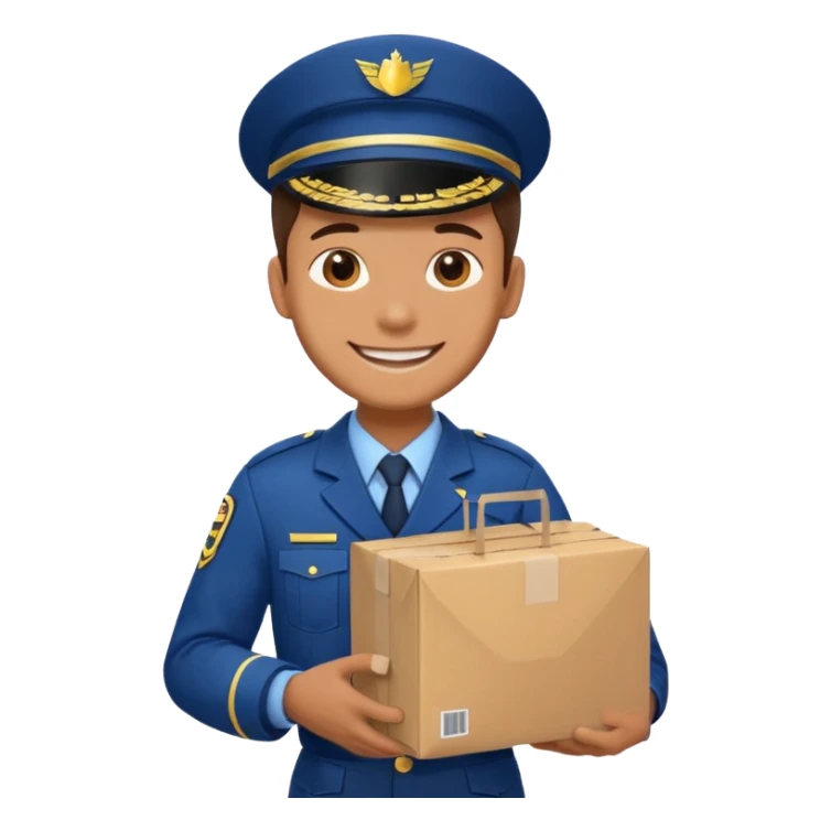 Hombre entregando paquetes (mensajero) sticker