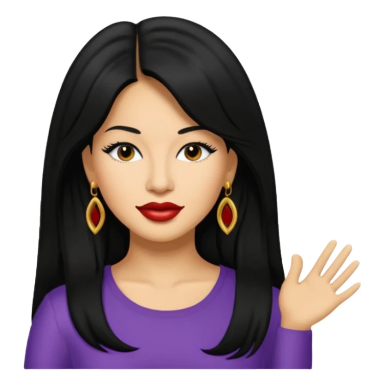 Selena Quintanilla with long hair sticker