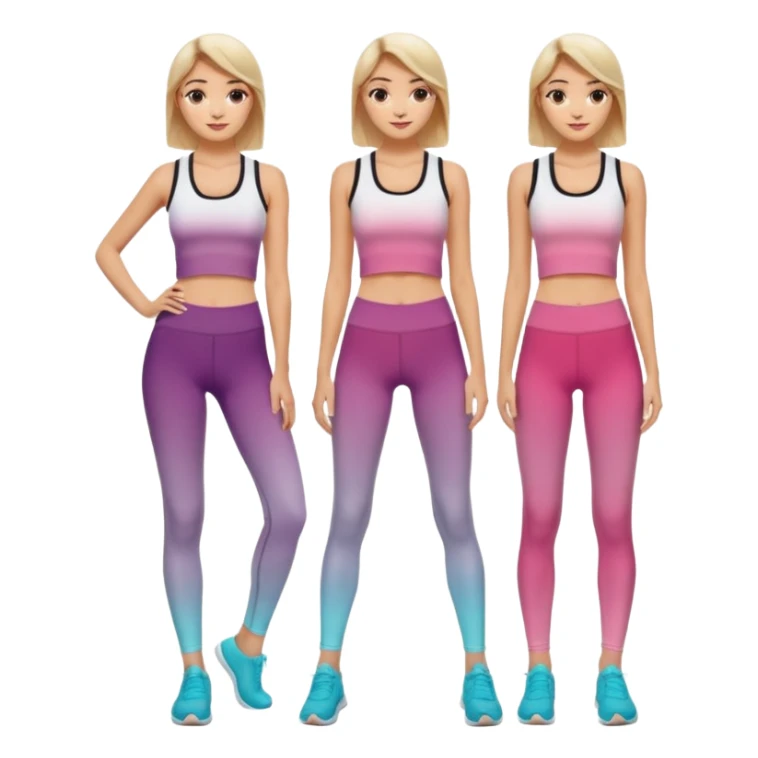 Realistic pair of ombre leggings and matching tank top sticker