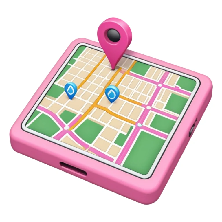 mix pink of a big gps map of the lines sticker