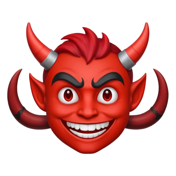 Emoji de bandido con diablito  sticker