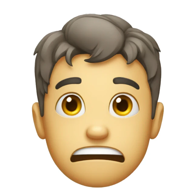 passport with the emotion of shock sticker