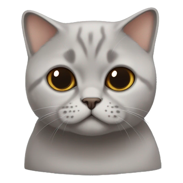 british shorthair in choclatw with Brown eyes sitting  sticker