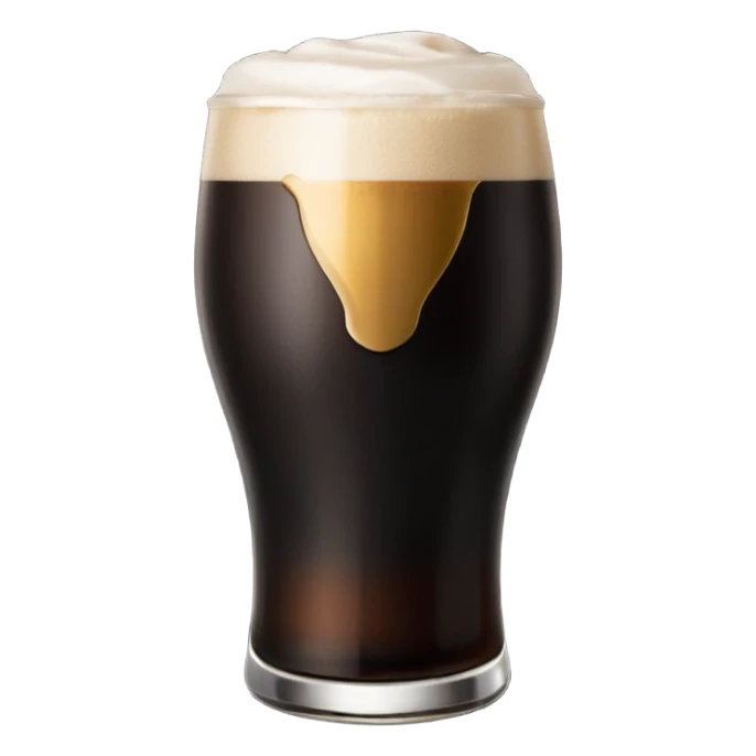 pint of guinness with flat head, no froth sticker