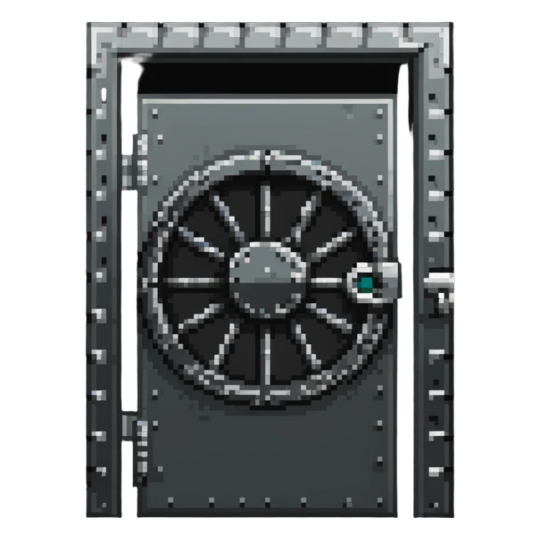 bank vault door sticker