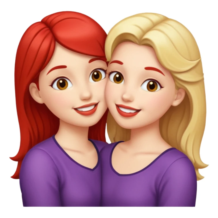 girls kissing sticker