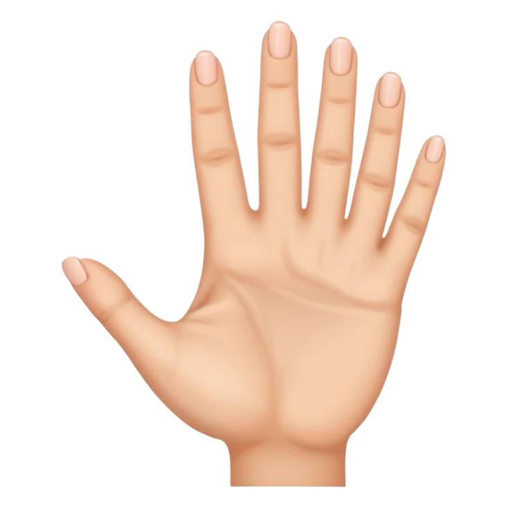 hand from the top with five fingers, make women hand sticker