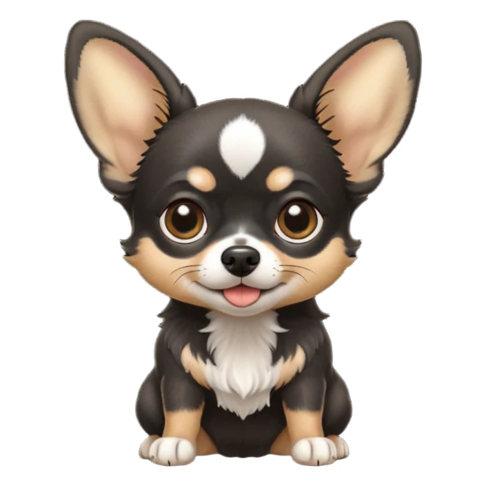 Light black chihuahua sticker
