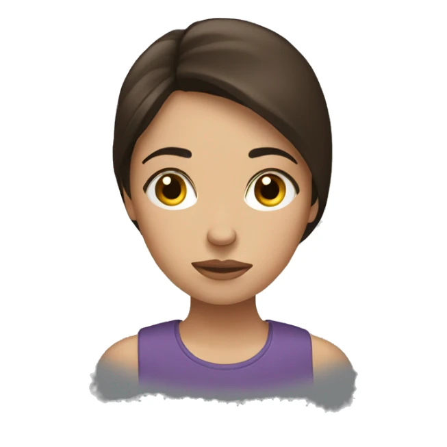 Tired brunette girl sticker