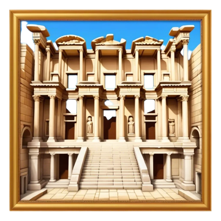 Cinematic Realistic The Library of Celsus Emoji sticker