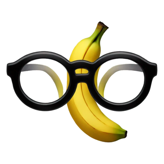 Banana wearing eyeglasses sticker