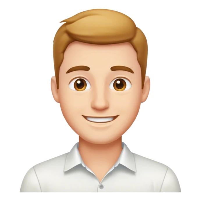 happy guy in white shirt sticker