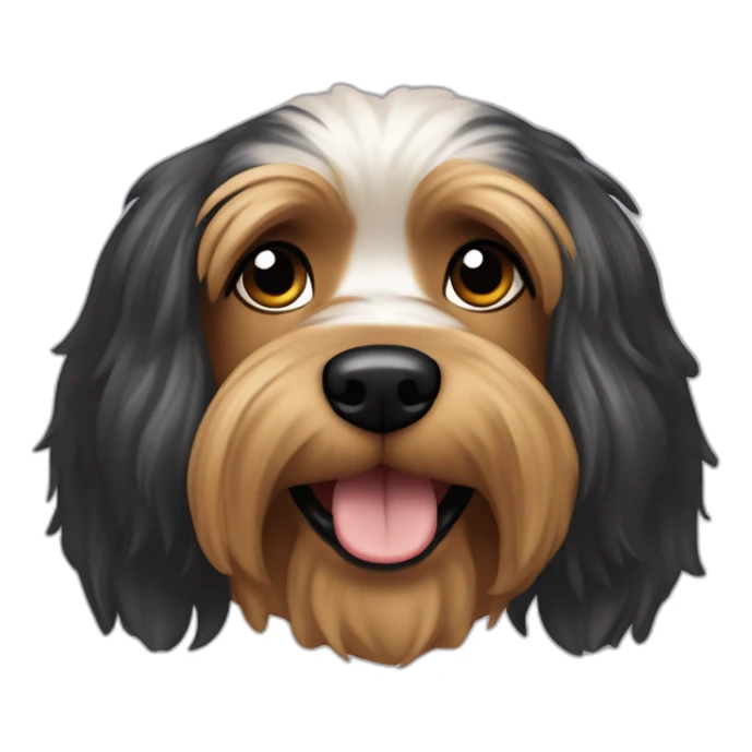 dog yorkshire toy happy floppy ears sticker