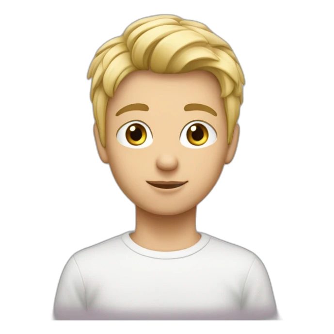 Jeune garçon  yeux verts cheveux blond sticker