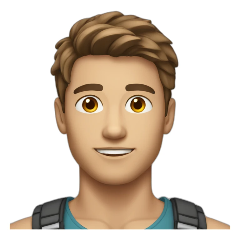 21 year old male with brown hair and light stubble sticker